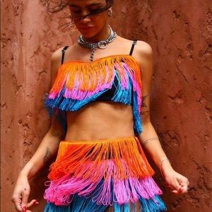 elsie and fred tassel skirt